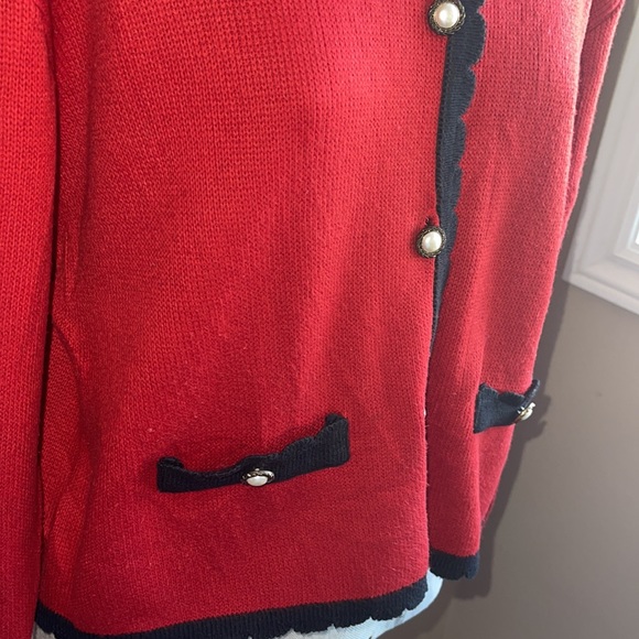 Espion Red long sleeve cardigan Medium - Picture 6 of 13